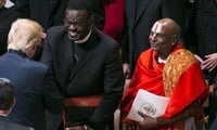 Hindu priest at National Cathedral for Donald Trump 